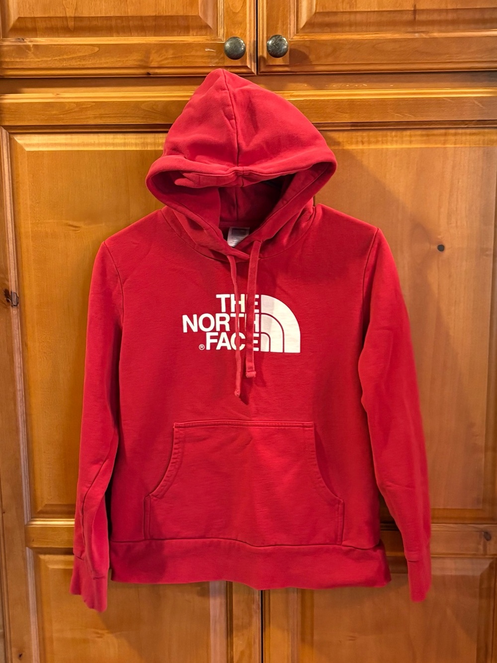 The North Face Red Logo Classic Pullover Hoodie women’s medium